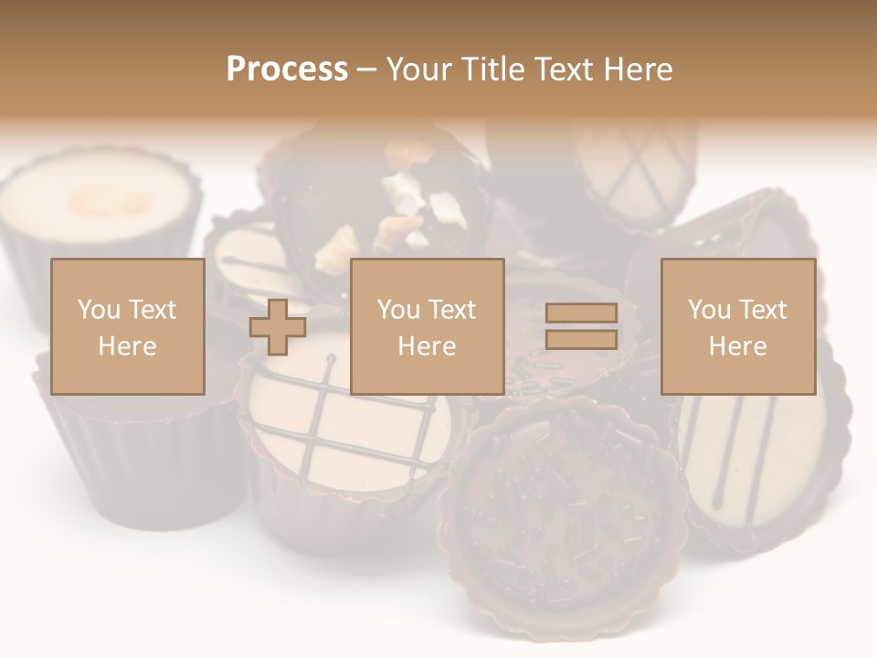 A Pile Of Chocolates Sitting On Top Of Each Other PowerPoint Template