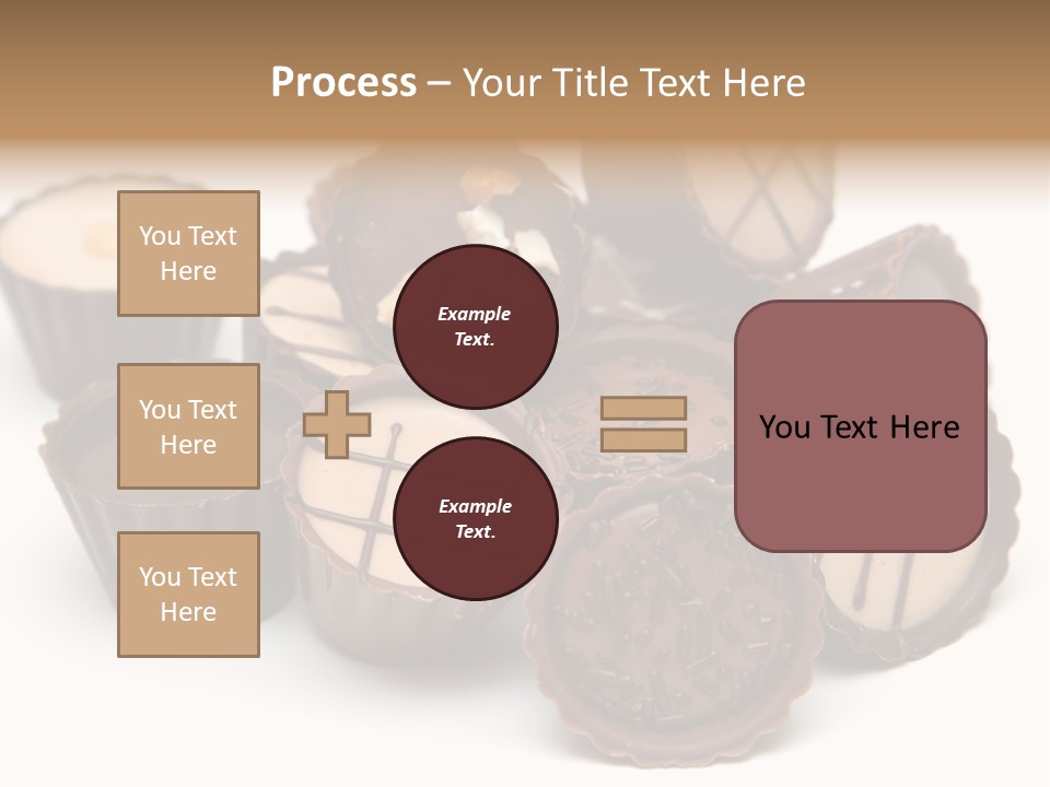 A Pile Of Chocolates Sitting On Top Of Each Other PowerPoint Template