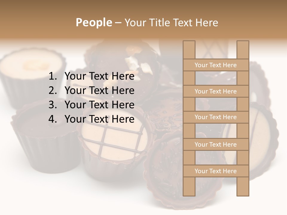A Pile Of Chocolates Sitting On Top Of Each Other PowerPoint Template