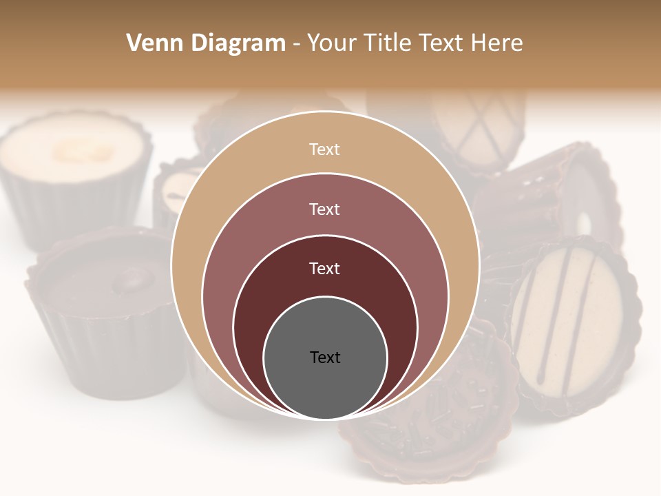 A Pile Of Chocolates Sitting On Top Of Each Other PowerPoint Template