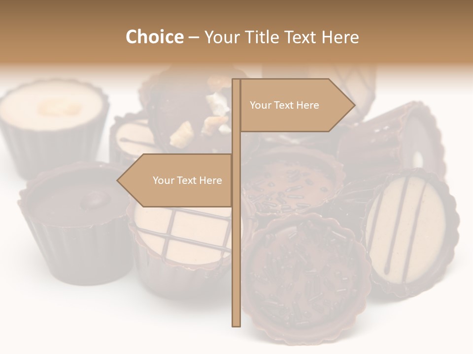 A Pile Of Chocolates Sitting On Top Of Each Other PowerPoint Template