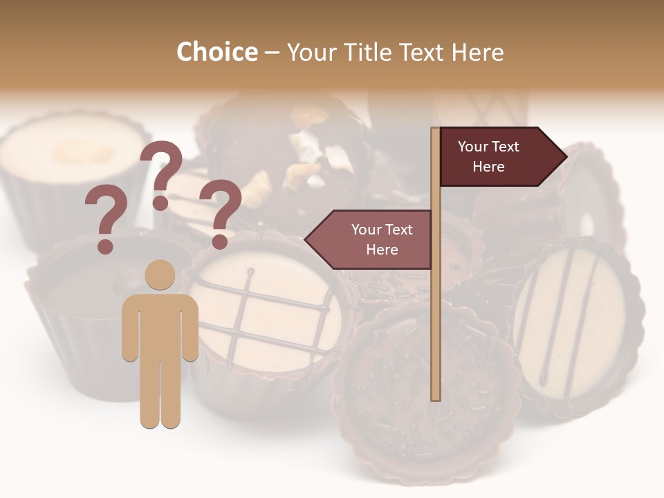 A Pile Of Chocolates Sitting On Top Of Each Other PowerPoint Template