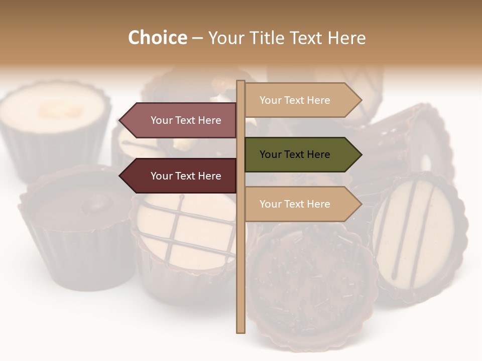 A Pile Of Chocolates Sitting On Top Of Each Other PowerPoint Template