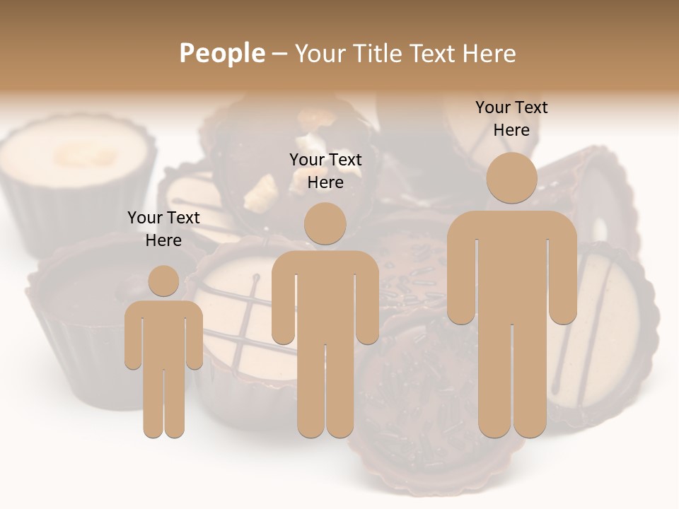 A Pile Of Chocolates Sitting On Top Of Each Other PowerPoint Template