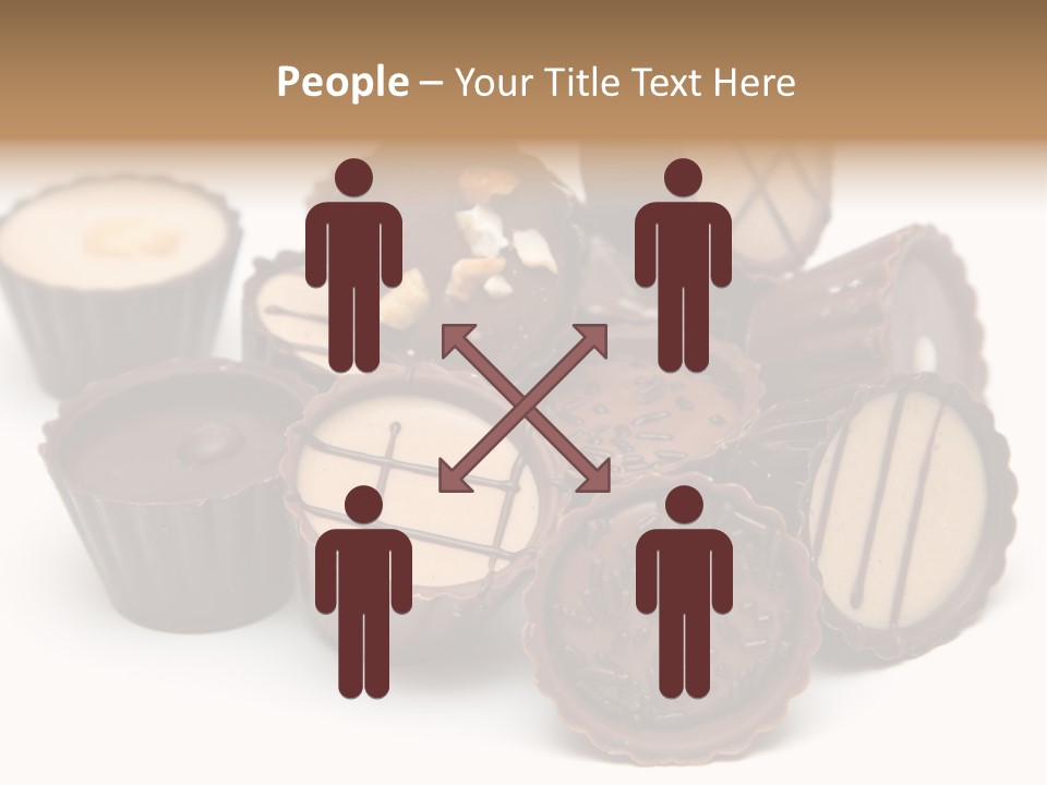 A Pile Of Chocolates Sitting On Top Of Each Other PowerPoint Template