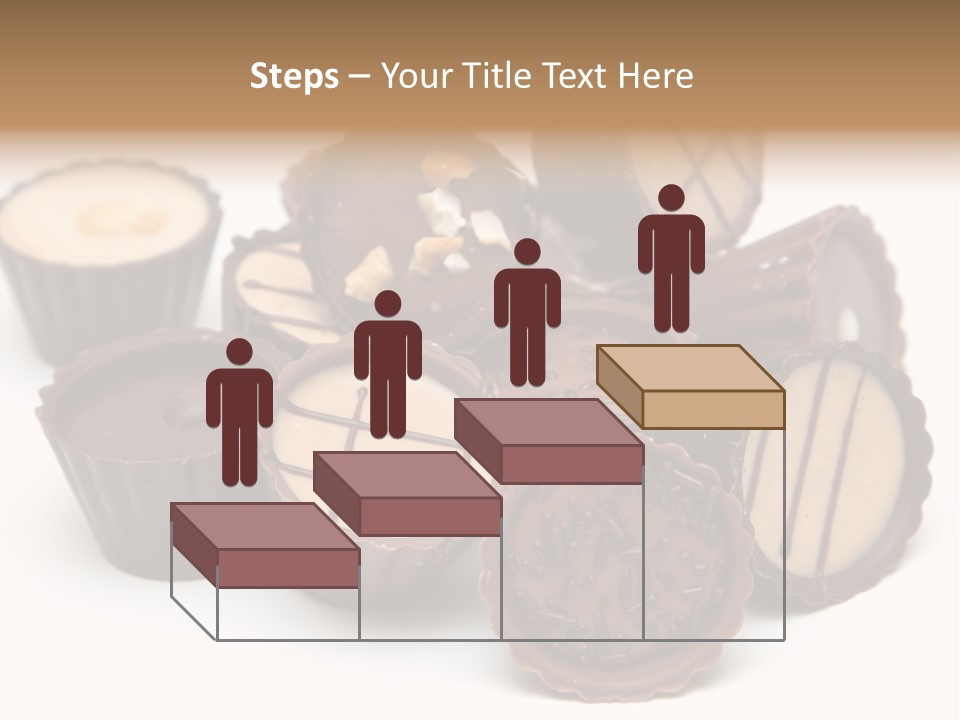 A Pile Of Chocolates Sitting On Top Of Each Other PowerPoint Template