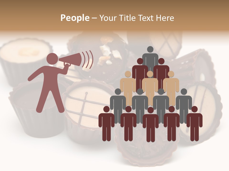 A Pile Of Chocolates Sitting On Top Of Each Other PowerPoint Template