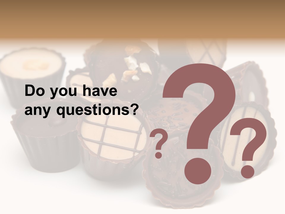 A Pile Of Chocolates Sitting On Top Of Each Other PowerPoint Template