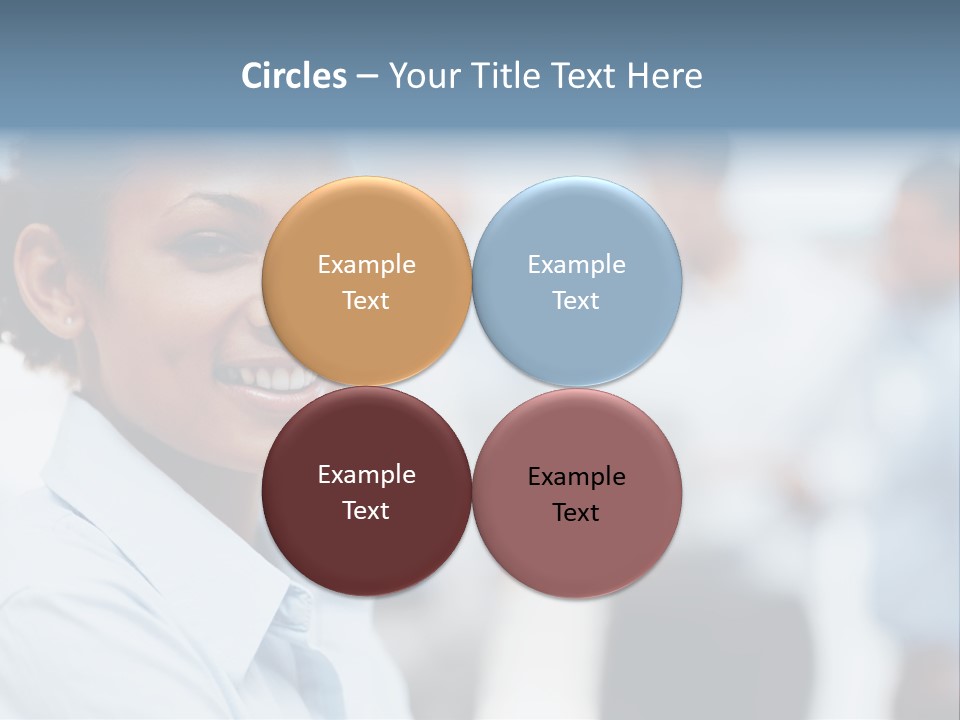 A Woman Smiling While Holding A Laptop Computer PowerPoint Template