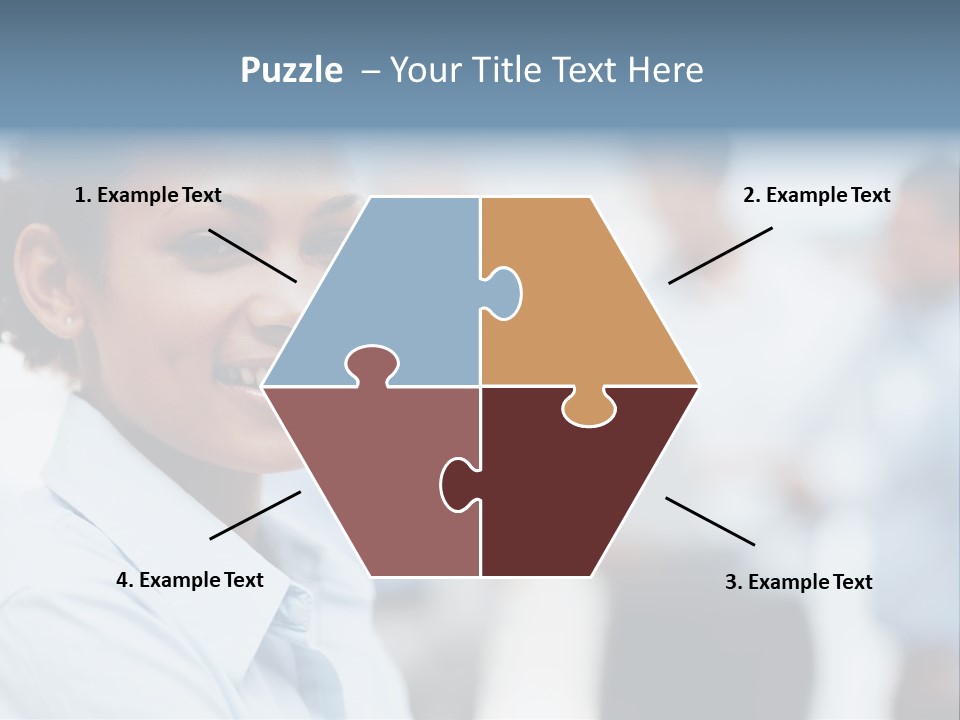 A Woman Smiling While Holding A Laptop Computer PowerPoint Template