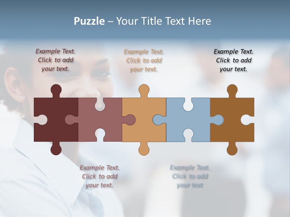 A Woman Smiling While Holding A Laptop Computer PowerPoint Template