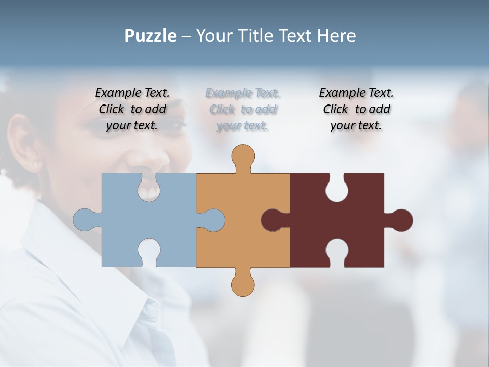 A Woman Smiling While Holding A Laptop Computer PowerPoint Template