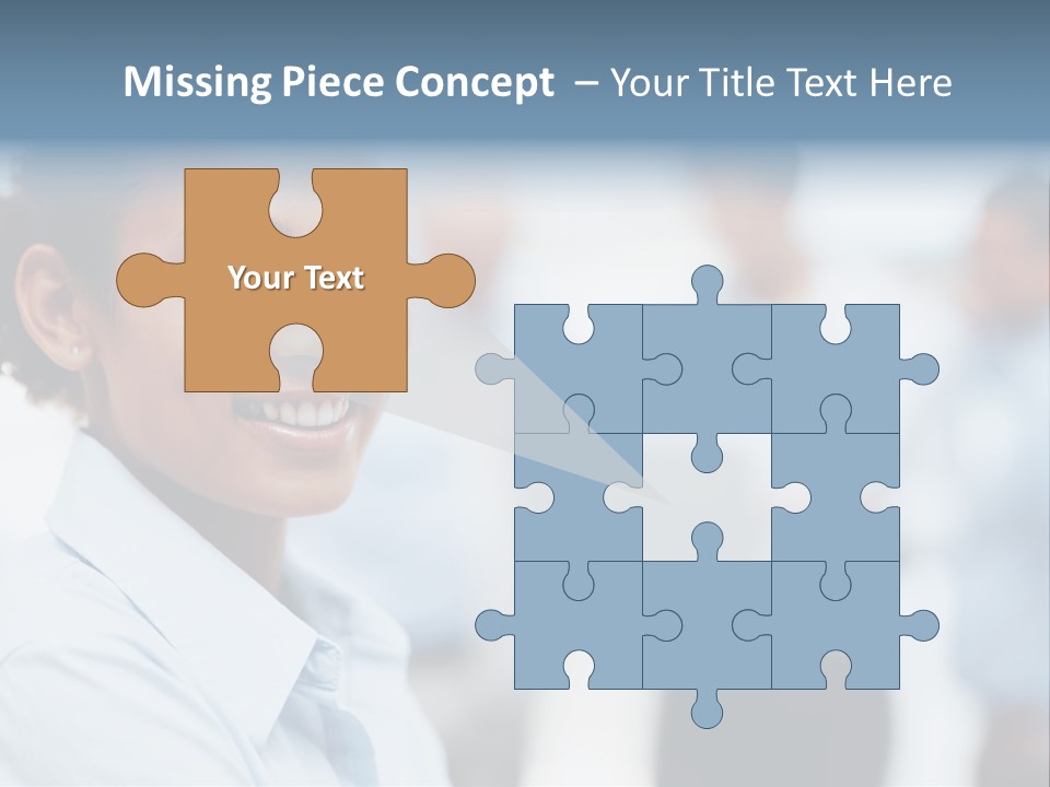 A Woman Smiling While Holding A Laptop Computer PowerPoint Template