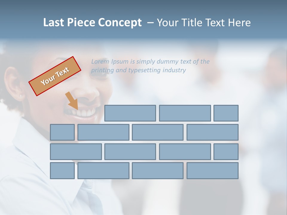 A Woman Smiling While Holding A Laptop Computer PowerPoint Template