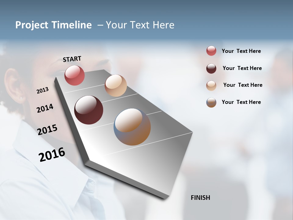 A Woman Smiling While Holding A Laptop Computer PowerPoint Template