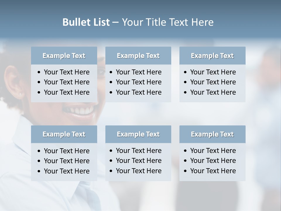 A Woman Smiling While Holding A Laptop Computer PowerPoint Template