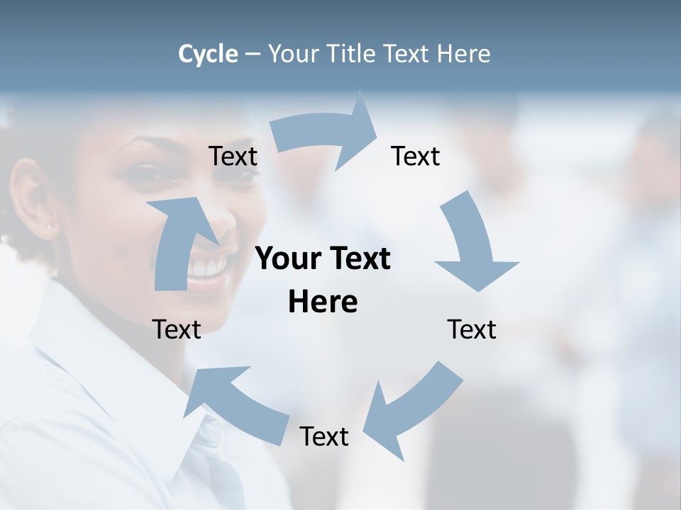 A Woman Smiling While Holding A Laptop Computer PowerPoint Template