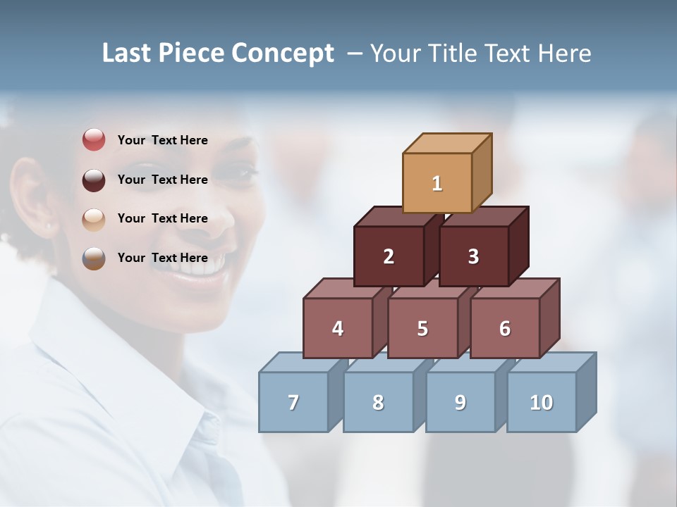 A Woman Smiling While Holding A Laptop Computer PowerPoint Template