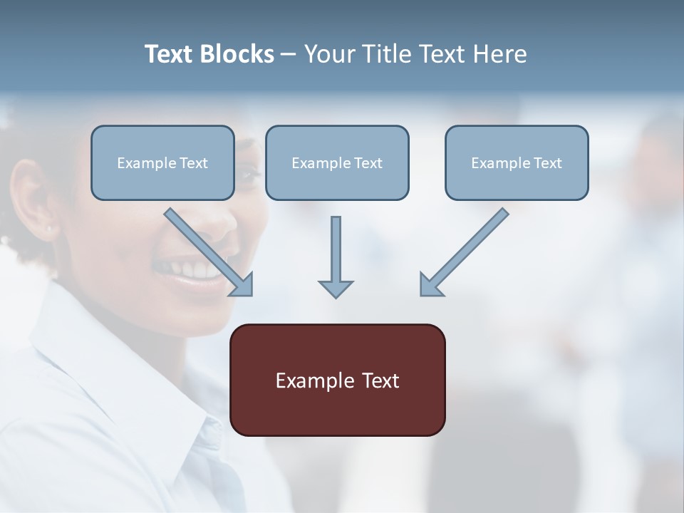 A Woman Smiling While Holding A Laptop Computer PowerPoint Template