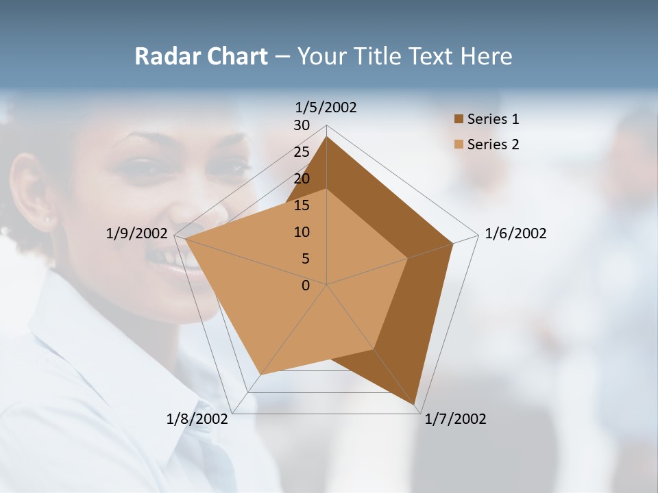 A Woman Smiling While Holding A Laptop Computer PowerPoint Template