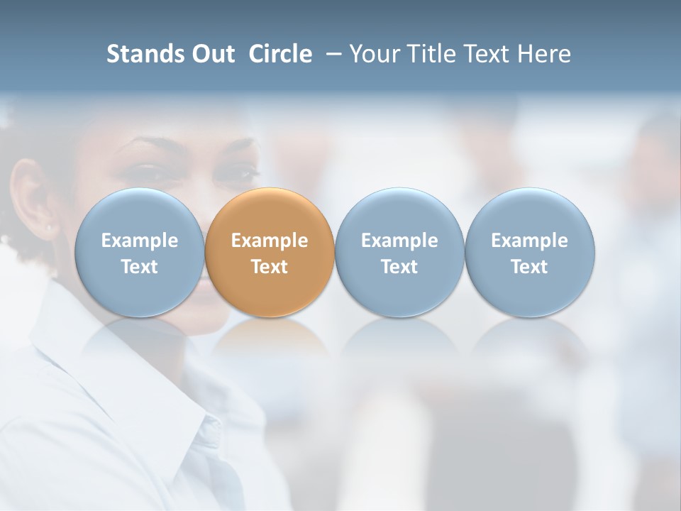 A Woman Smiling While Holding A Laptop Computer PowerPoint Template