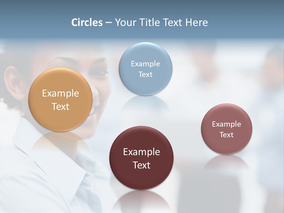 A Woman Smiling While Holding A Laptop Computer PowerPoint Template