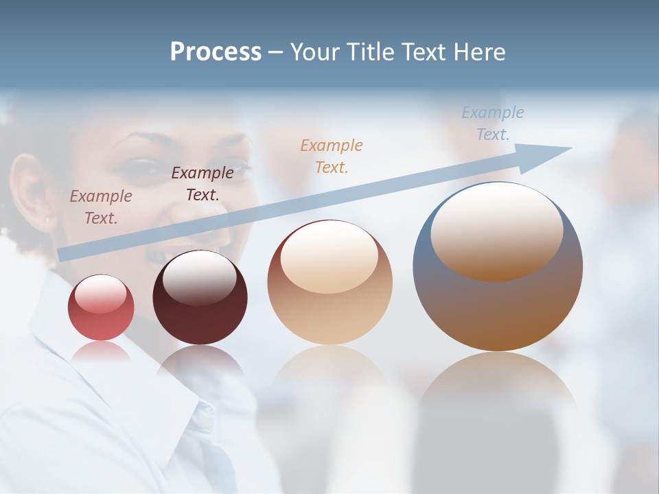 A Woman Smiling While Holding A Laptop Computer PowerPoint Template