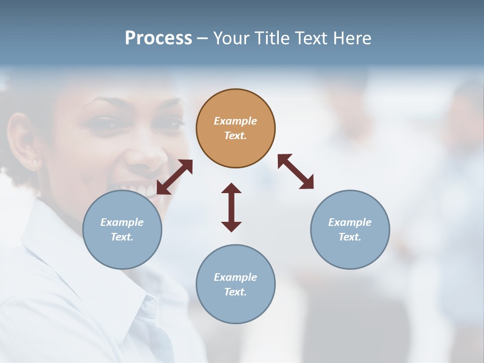 A Woman Smiling While Holding A Laptop Computer PowerPoint Template