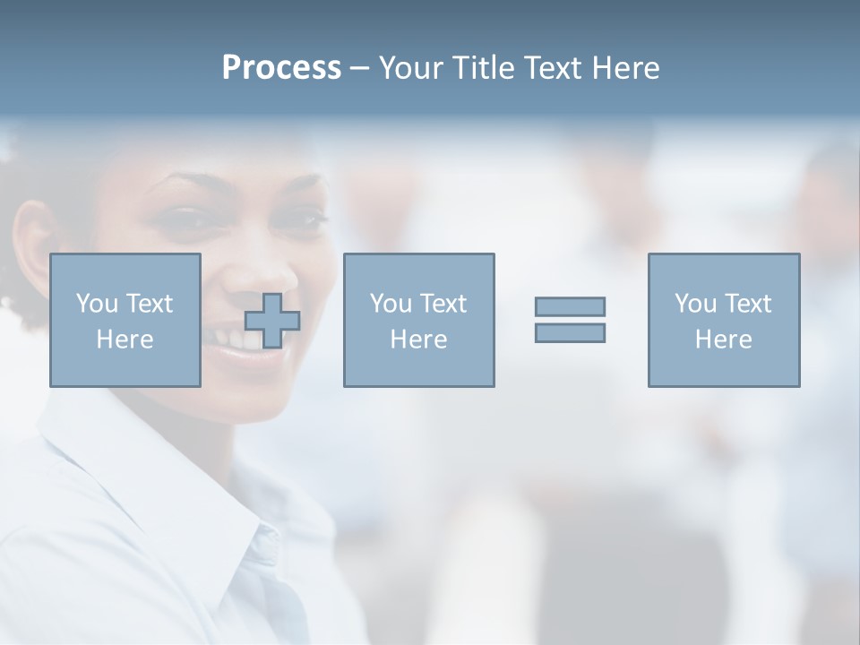 A Woman Smiling While Holding A Laptop Computer PowerPoint Template