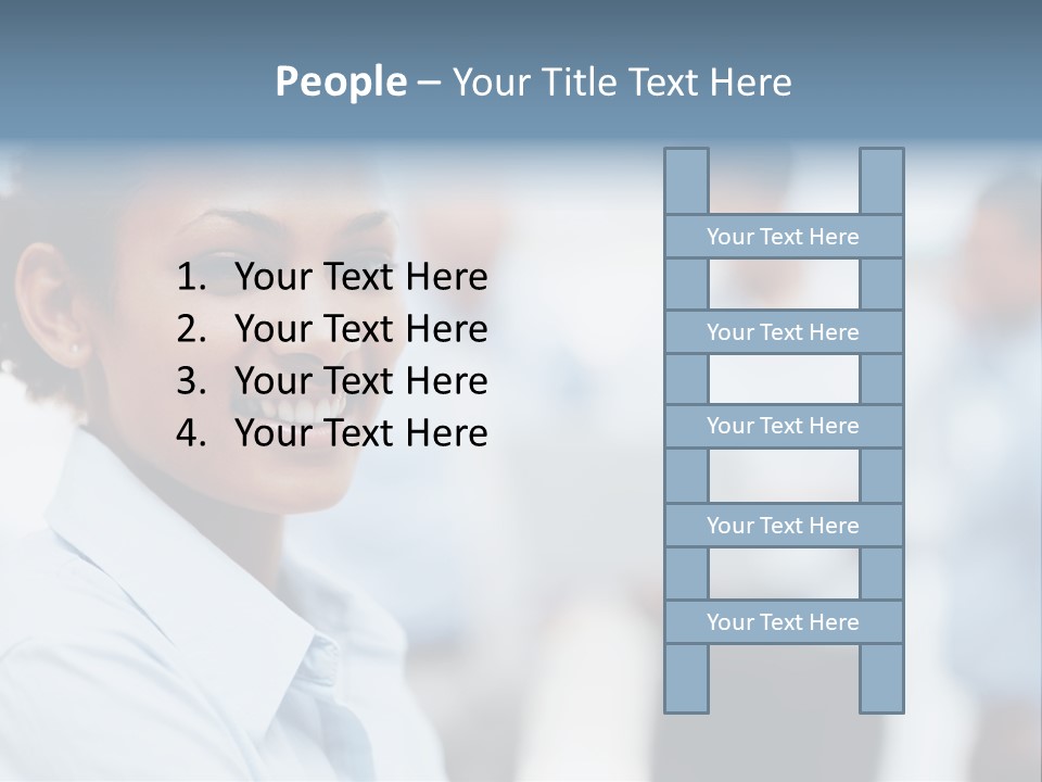 A Woman Smiling While Holding A Laptop Computer PowerPoint Template