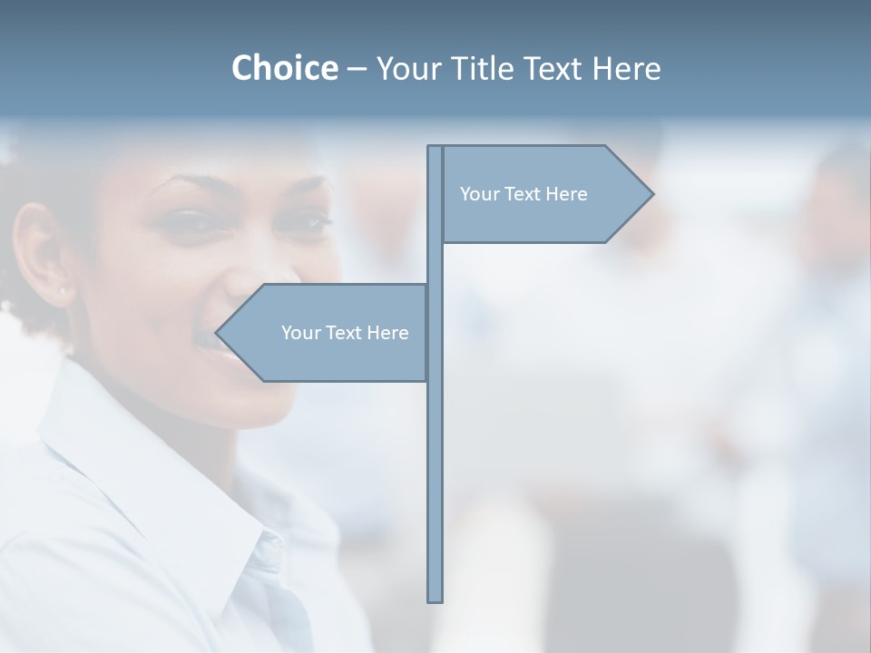 A Woman Smiling While Holding A Laptop Computer PowerPoint Template