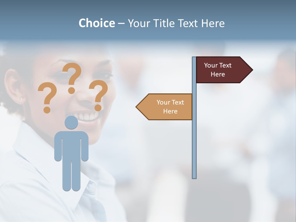 A Woman Smiling While Holding A Laptop Computer PowerPoint Template