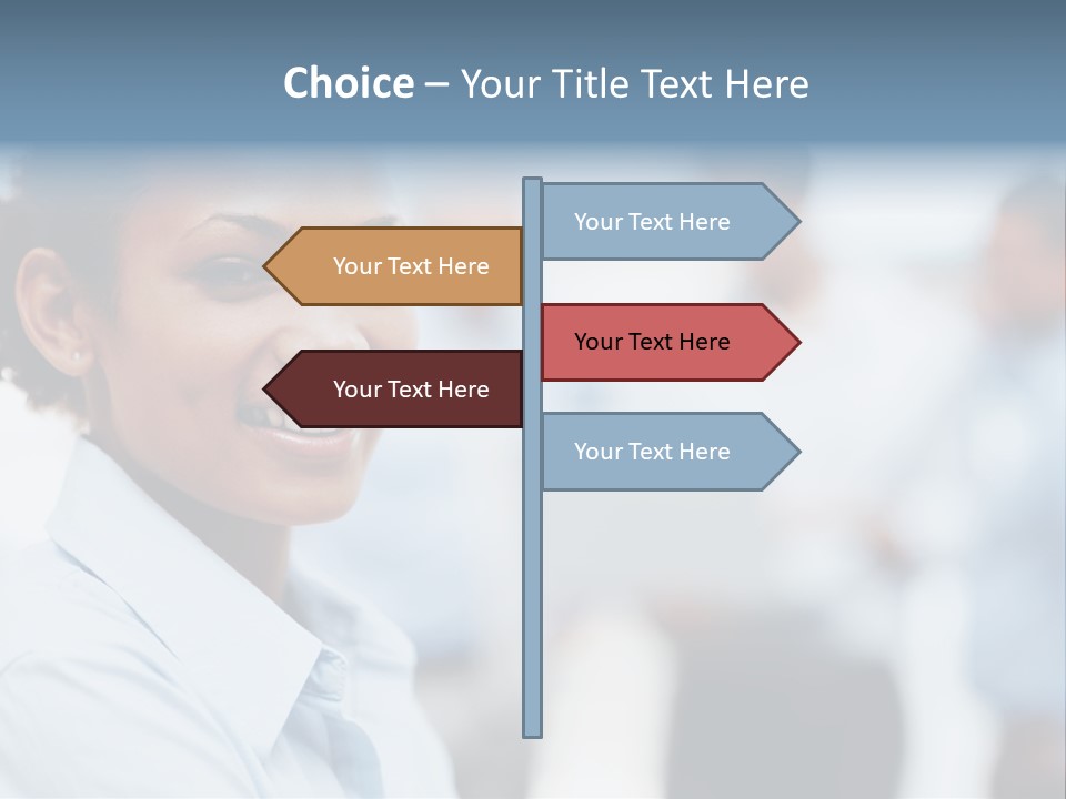 A Woman Smiling While Holding A Laptop Computer PowerPoint Template