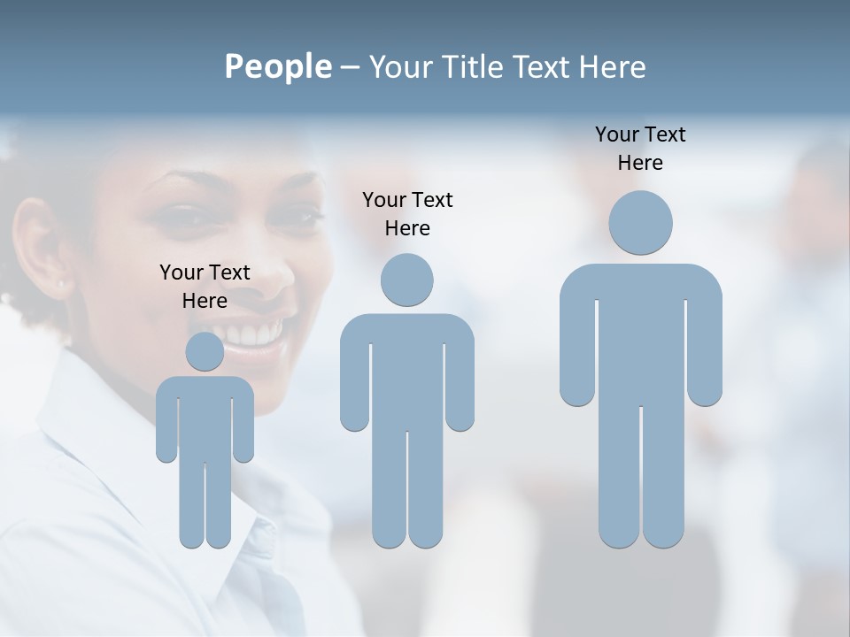 A Woman Smiling While Holding A Laptop Computer PowerPoint Template