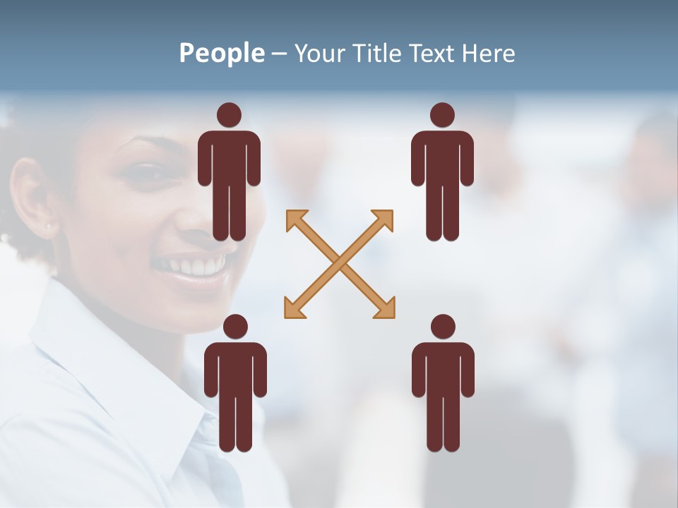 A Woman Smiling While Holding A Laptop Computer PowerPoint Template