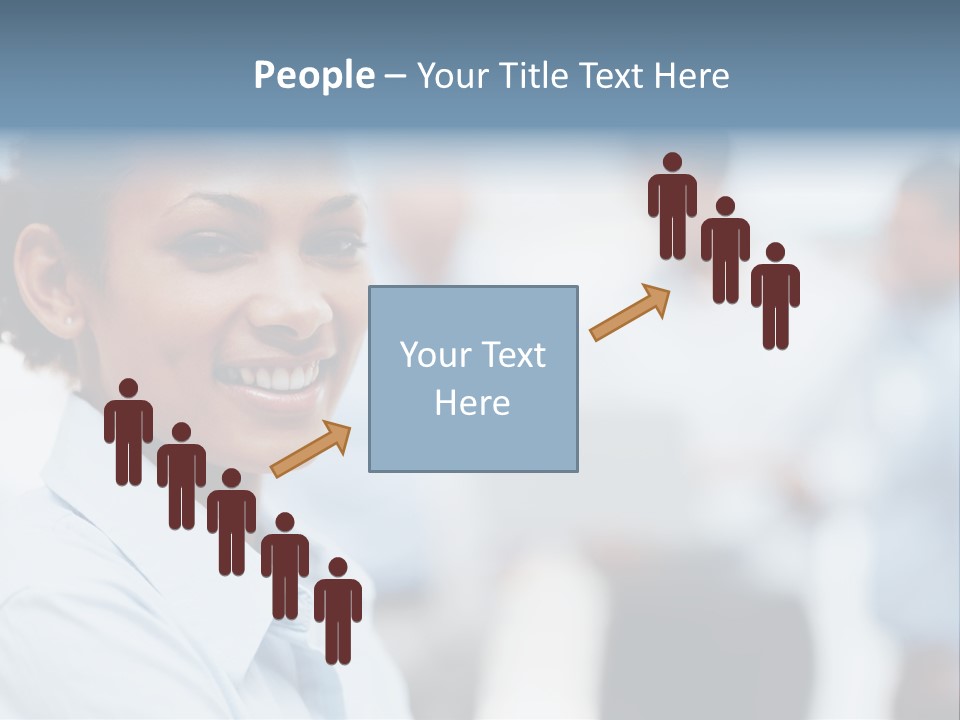 A Woman Smiling While Holding A Laptop Computer PowerPoint Template