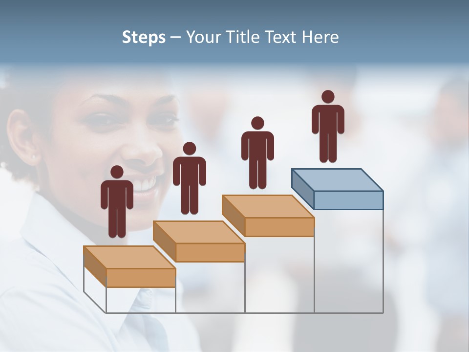 A Woman Smiling While Holding A Laptop Computer PowerPoint Template