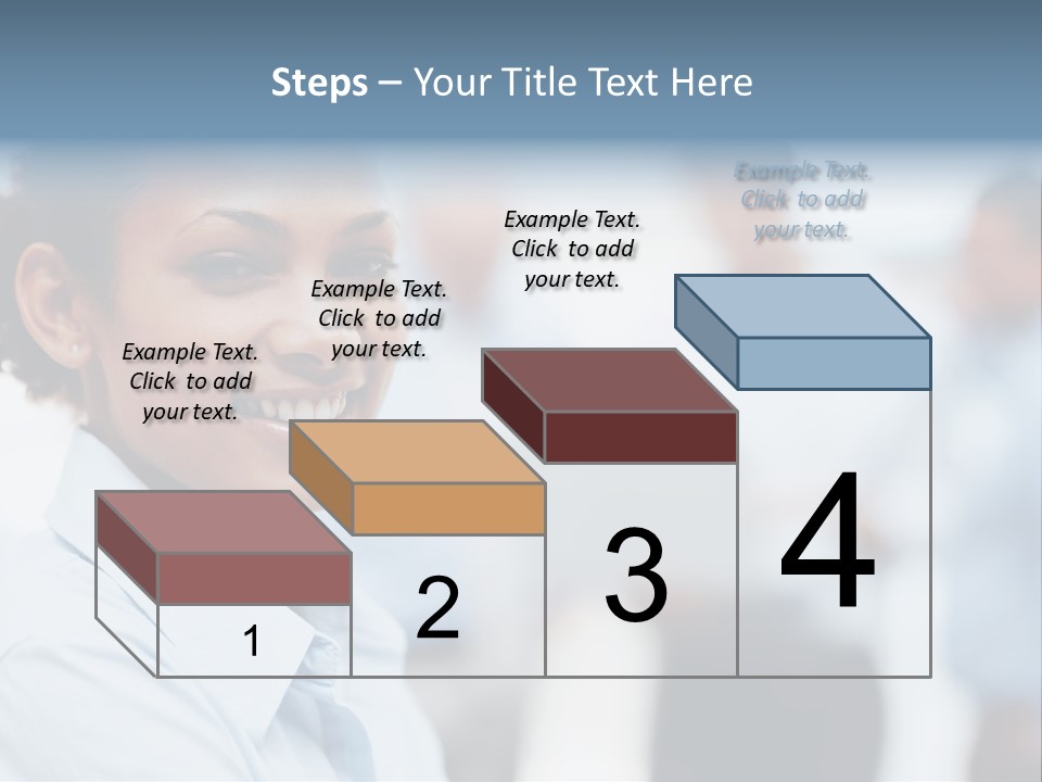 A Woman Smiling While Holding A Laptop Computer PowerPoint Template