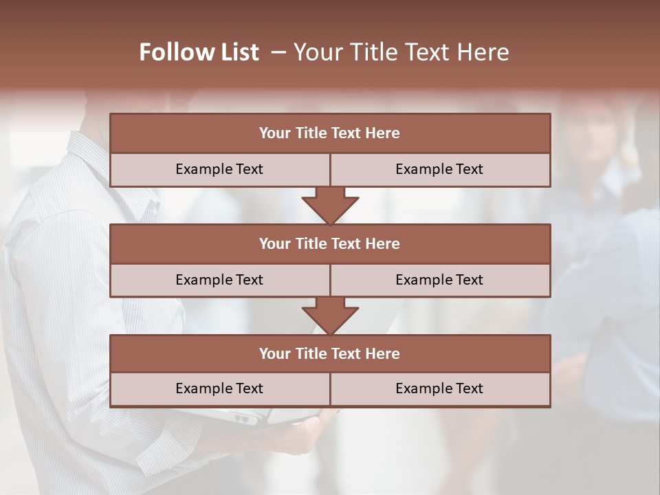 A Man Holding A Laptop In Front Of A Group Of People PowerPoint Template