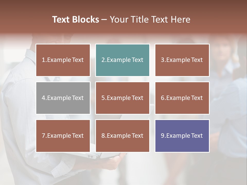 A Man Holding A Laptop In Front Of A Group Of People PowerPoint Template
