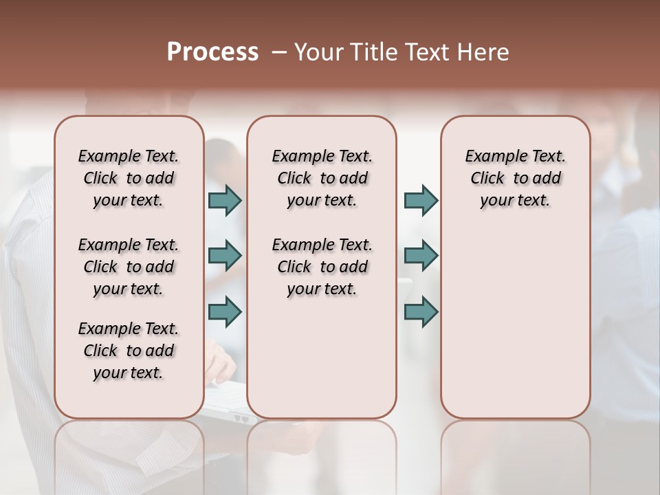 A Man Holding A Laptop In Front Of A Group Of People PowerPoint Template