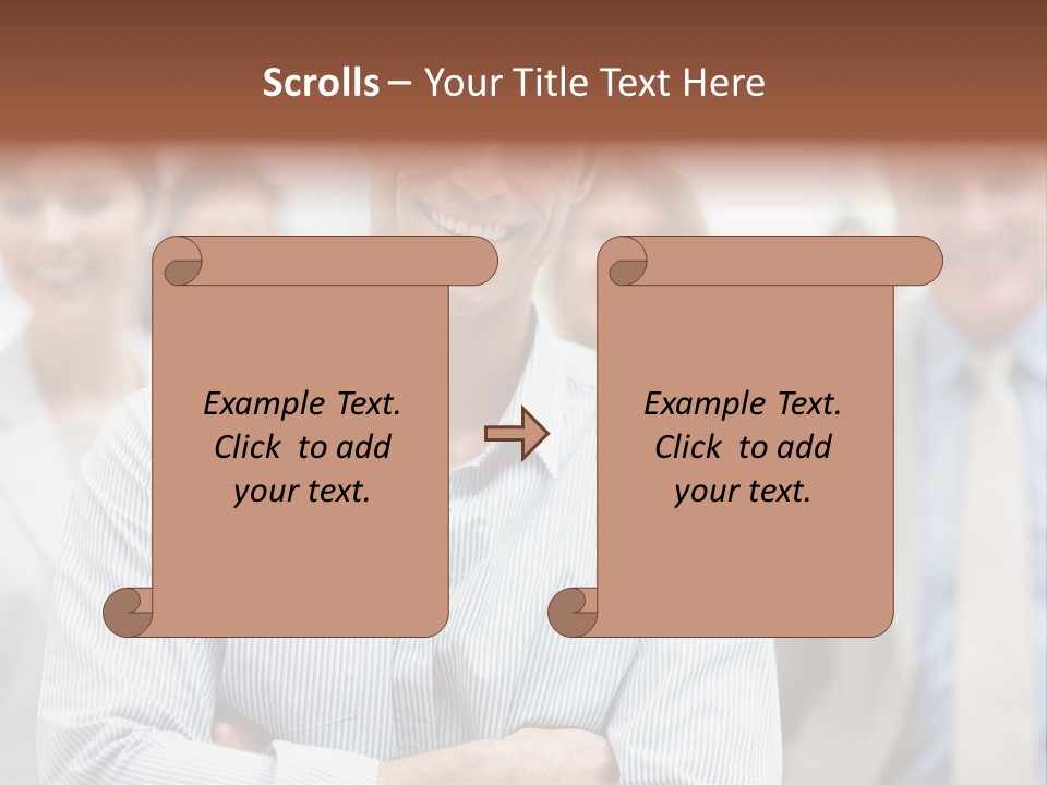 A Man Standing In Front Of A Group Of People PowerPoint Template