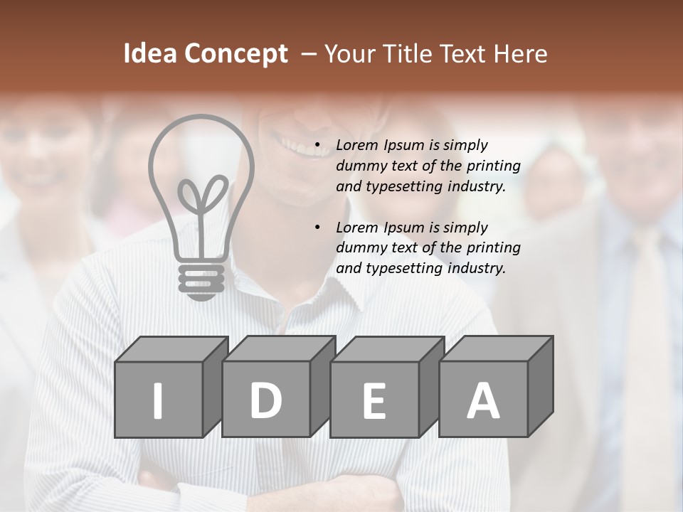 A Man Standing In Front Of A Group Of People PowerPoint Template