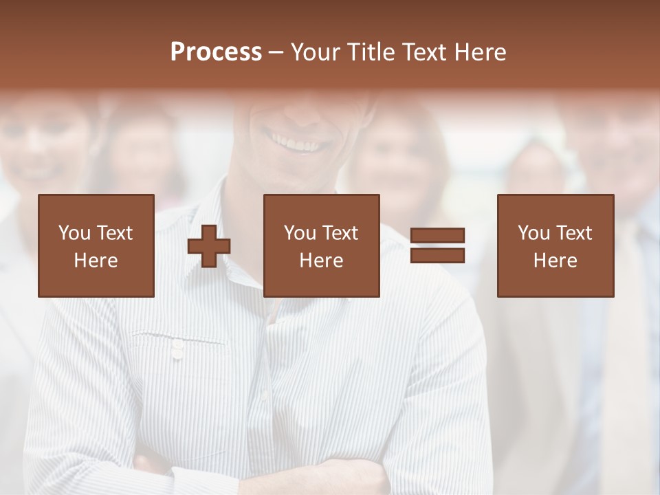 A Man Standing In Front Of A Group Of People PowerPoint Template