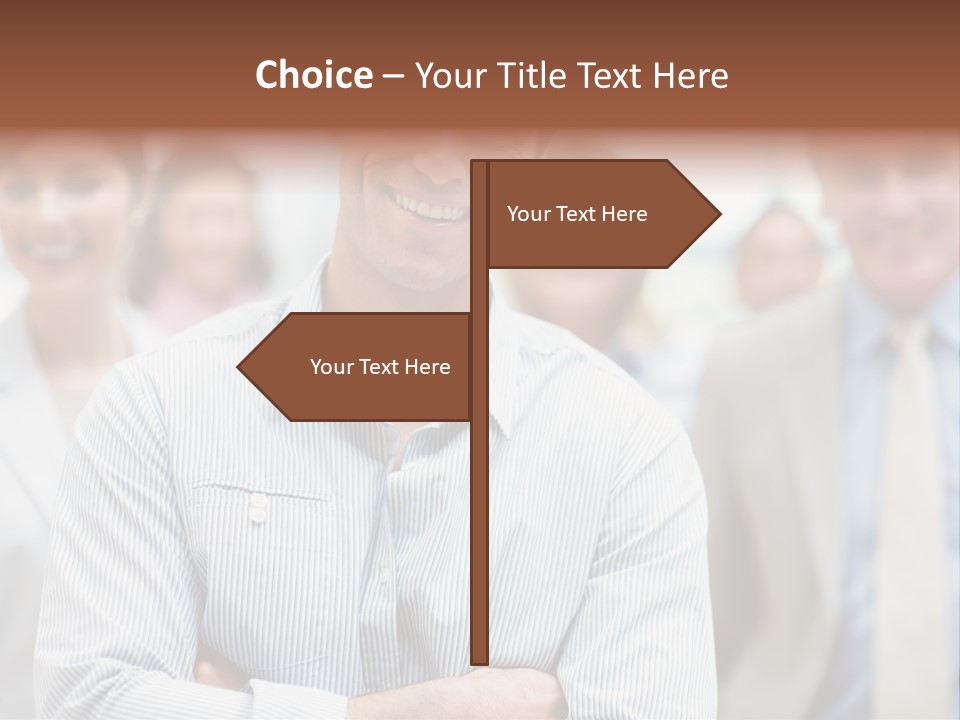 A Man Standing In Front Of A Group Of People PowerPoint Template