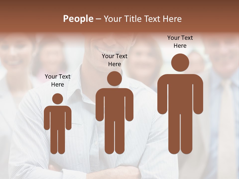 A Man Standing In Front Of A Group Of People PowerPoint Template