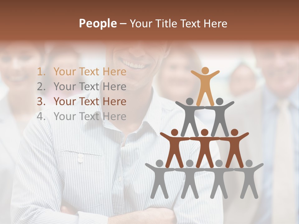 A Man Standing In Front Of A Group Of People PowerPoint Template