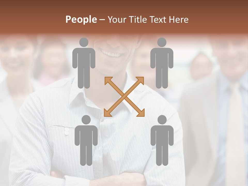 A Man Standing In Front Of A Group Of People PowerPoint Template