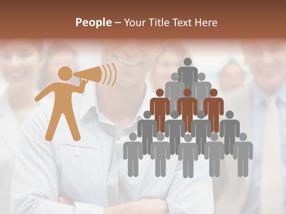 A Man Standing In Front Of A Group Of People PowerPoint Template