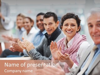 Floral Blue People PowerPoint Template